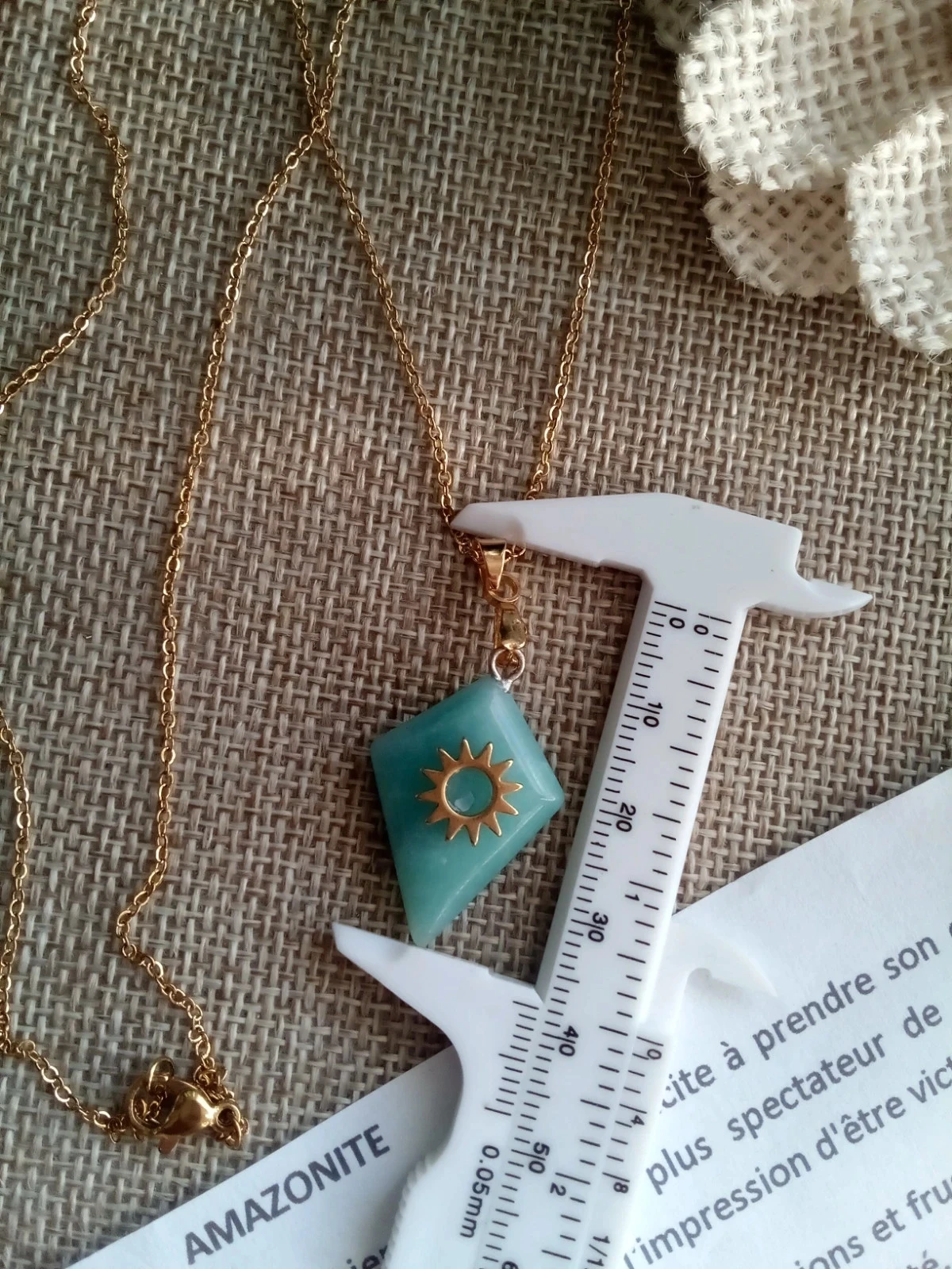 Collier amazonite naturelle réversible – photo 3